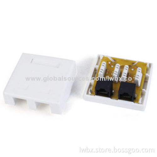 Cat.6 Rj45 Surface Jack 2 Ports